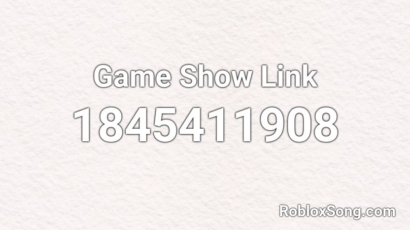 Game Show Link Roblox ID