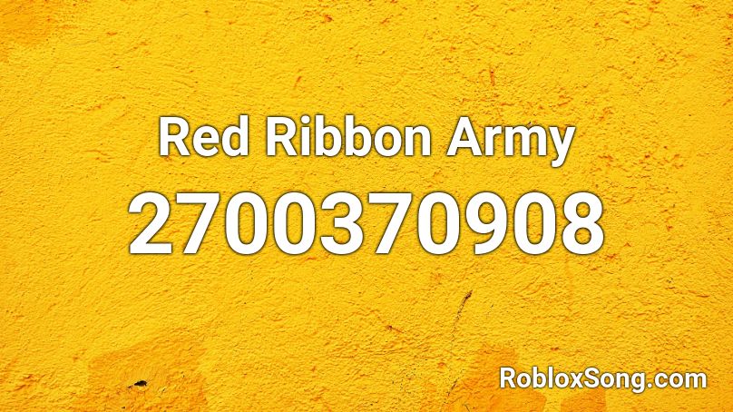 Red Ribbon Army Roblox ID