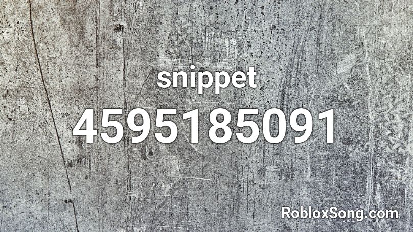 snippet Roblox ID