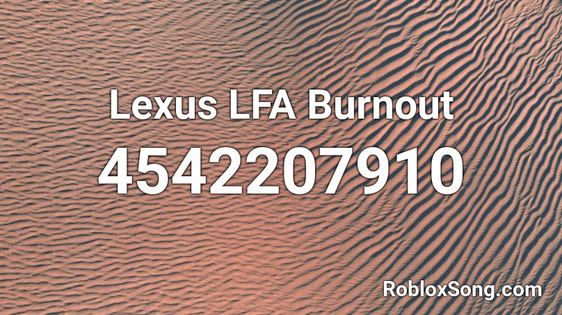 Lexus LFA Donuts 2 Roblox ID