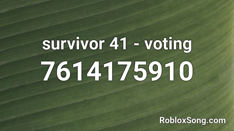 survivor 41 - voting Roblox ID