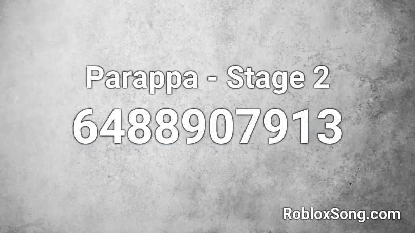 Parappa - Stage 2 Roblox ID