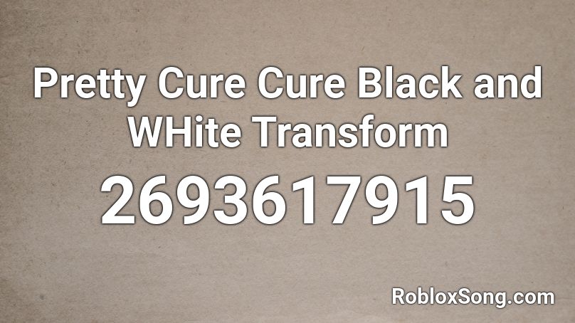 Pretty Cure Cure Black and WHite Transform Roblox ID