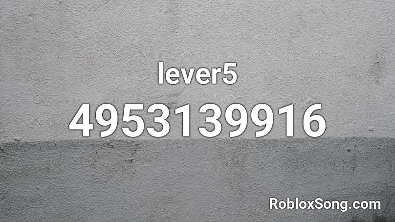 lever5 Roblox ID