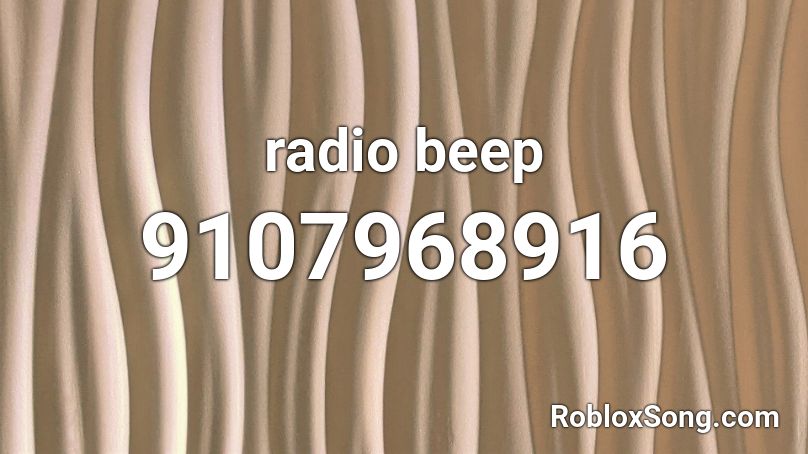 radio beep Roblox ID