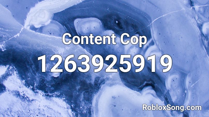 Content Cop Roblox ID