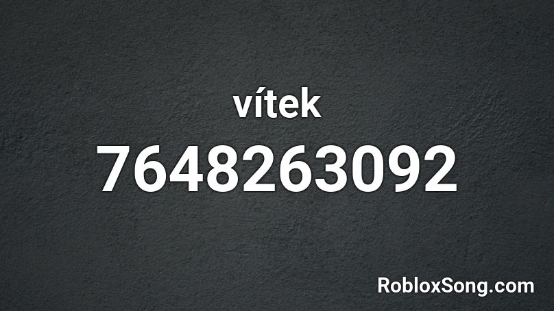 vítek Roblox ID