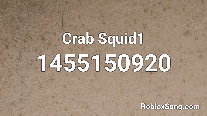 Crab Squid1 Roblox ID