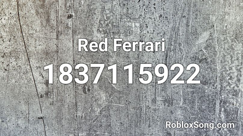 Red Ferrari Roblox ID