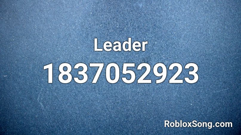 Leader Roblox ID