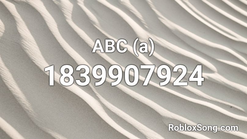 ABC (a) Roblox ID