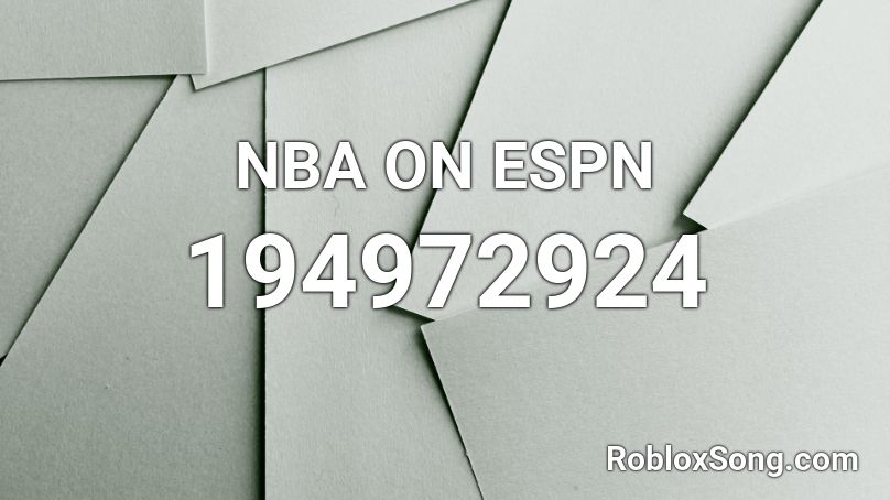 NBA ON ESPN Roblox ID