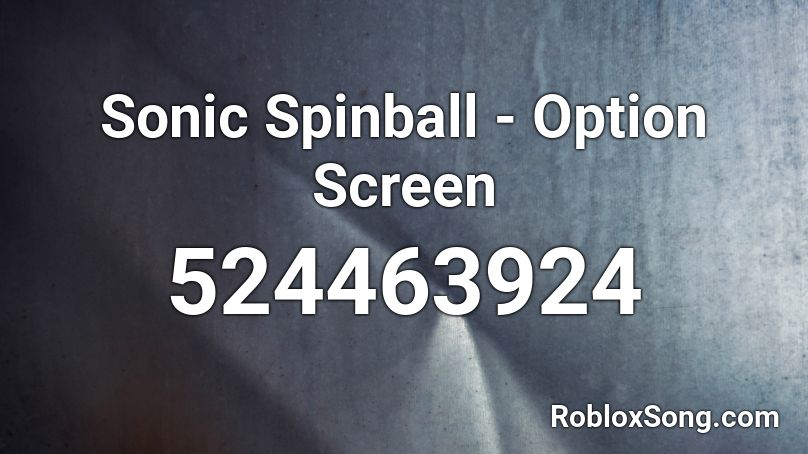 Sonic Spinball - Option Screen Roblox ID