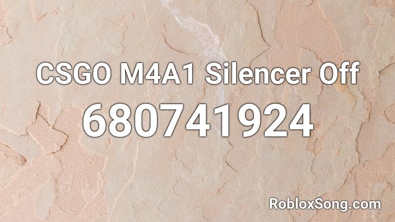 CSGO M4A1 Silencer Off Roblox ID