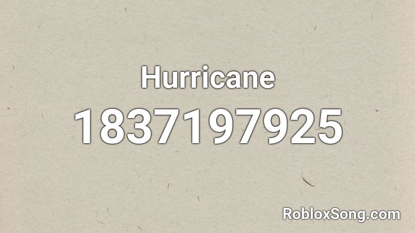 Hurricane Roblox ID