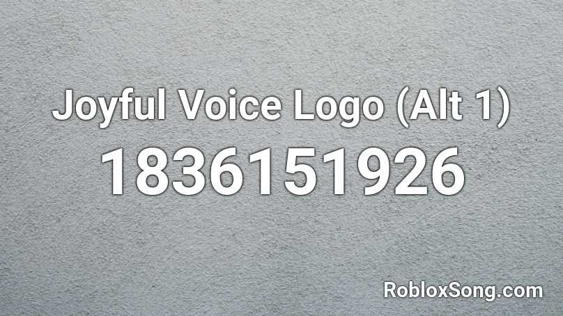 Joyful Voice Logo (Alt 1) Roblox ID