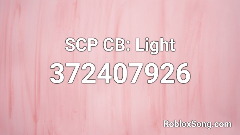 SCP CB: Light Roblox ID