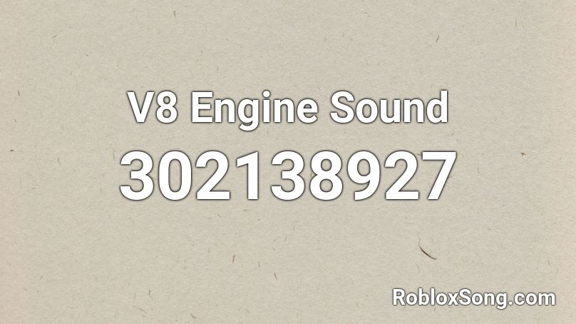 V8 Engine Sound Roblox ID