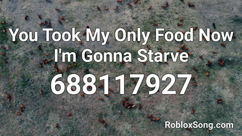 You Took My Only Food Now I'm Gonna Starve Roblox ID