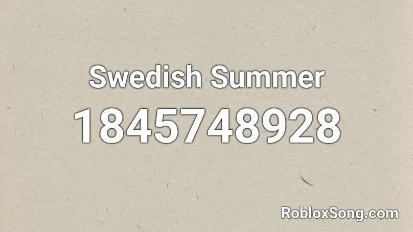 Swedish Summer Roblox ID