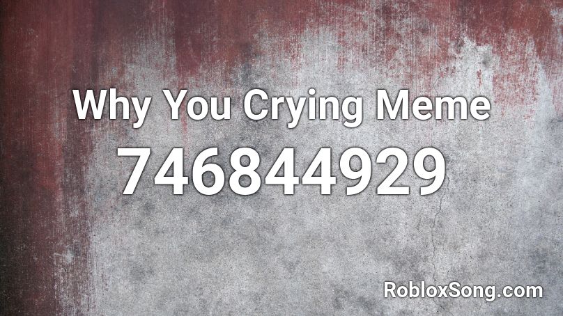 Why You Crying Meme Roblox ID