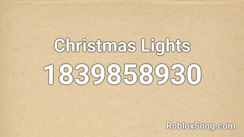 Christmas Lights Roblox ID