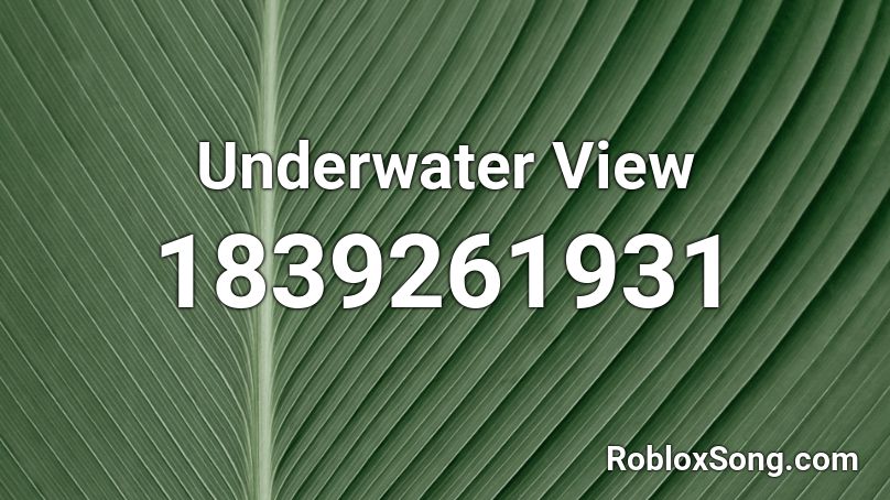 Underwater View Roblox ID