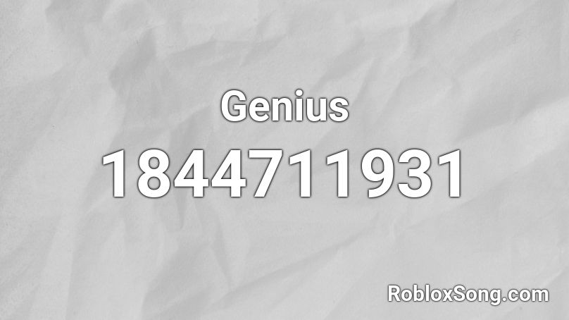 Genius Roblox ID