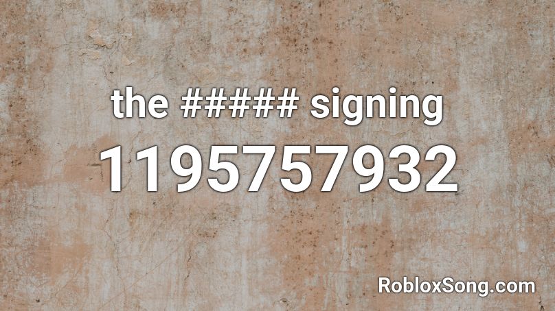 the ##### signing Roblox ID
