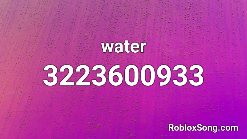 water Roblox ID