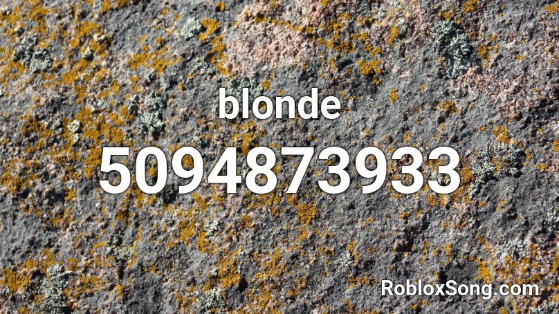 blonde Roblox ID