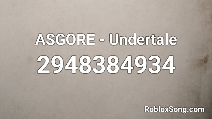 ASGORE - Undertale Roblox ID