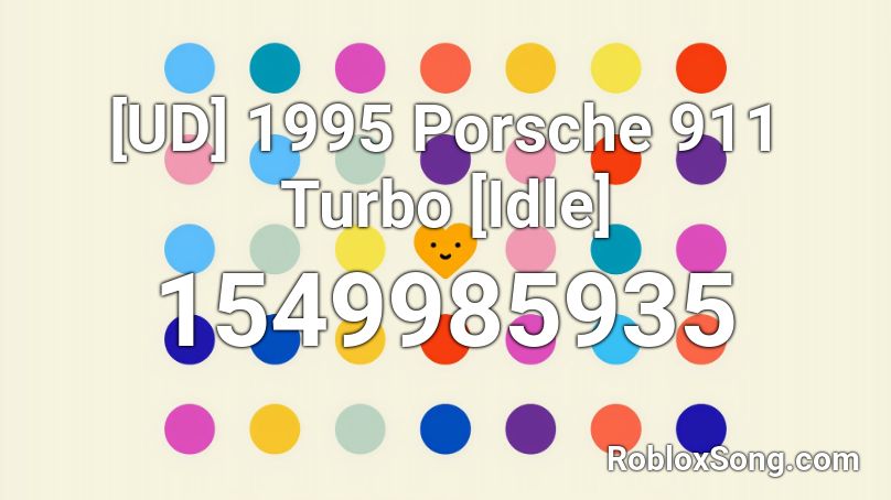 1995 Porsche 911 Turbo [Idle] Roblox ID