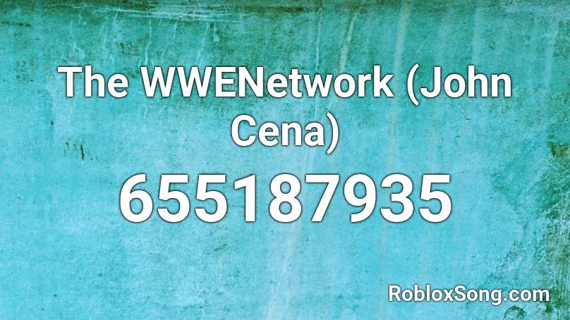 The WWENetwork (John Cena) Roblox ID