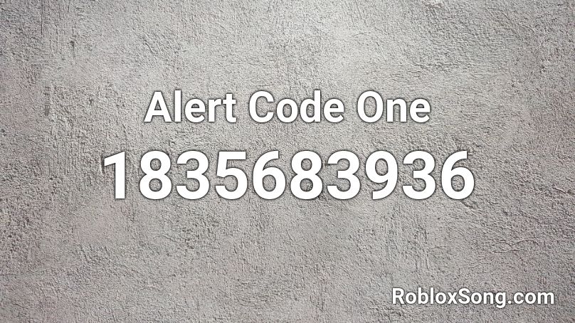 Alert Code One Roblox ID