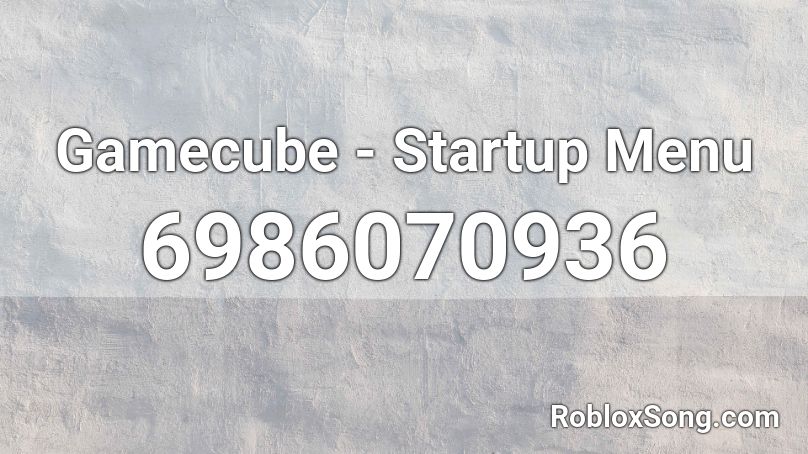 Gamecube - Startup Menu Roblox ID