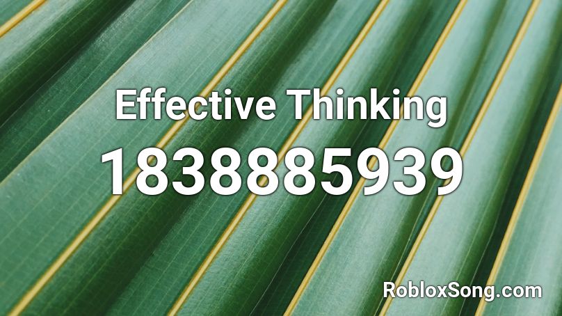 Effective Thinking Roblox ID