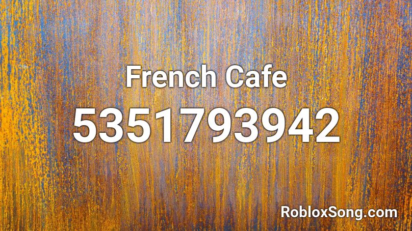 French Cafe Roblox ID