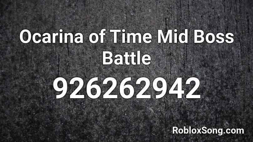 Ocarina of Time Mid Boss Battle Roblox ID