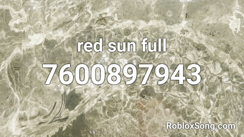 red sun full Roblox ID