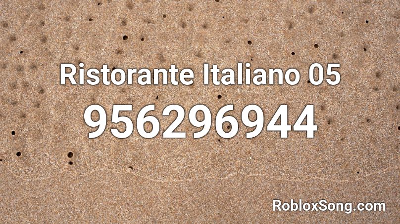 Ristorante Italiano 05 Roblox ID