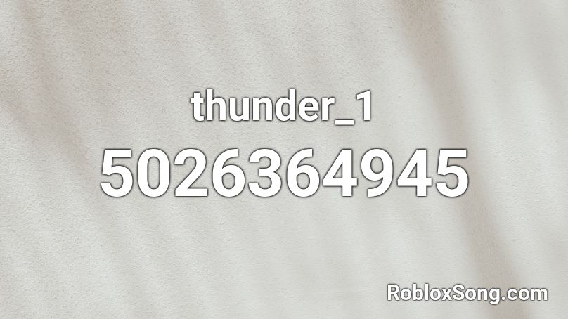 thunder_1 Roblox ID