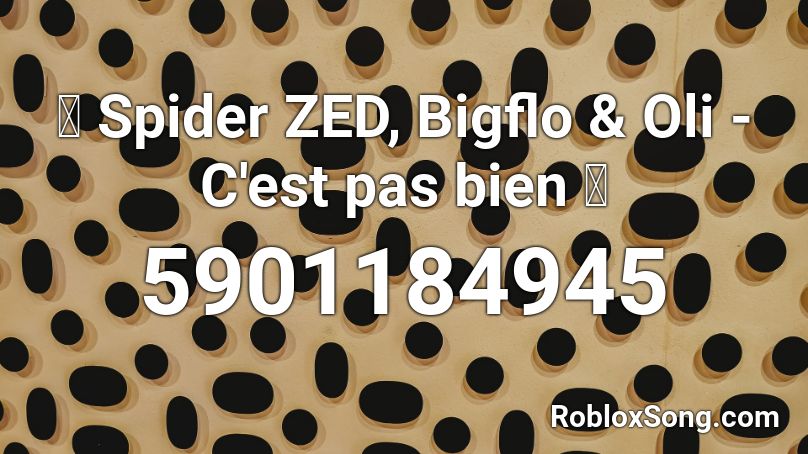 👶 Spider ZED, Bigflo & Oli - C'est pas bien 👶 Roblox ID