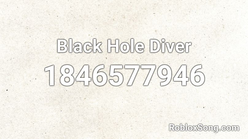 Black Hole Diver Roblox ID