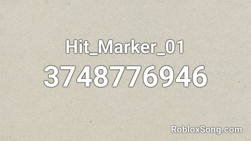 Hit_Marker_01 Roblox ID