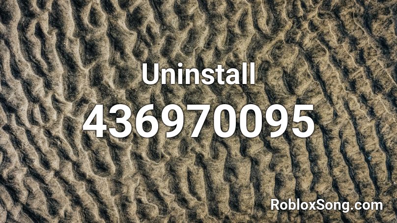 Uninstall Roblox ID