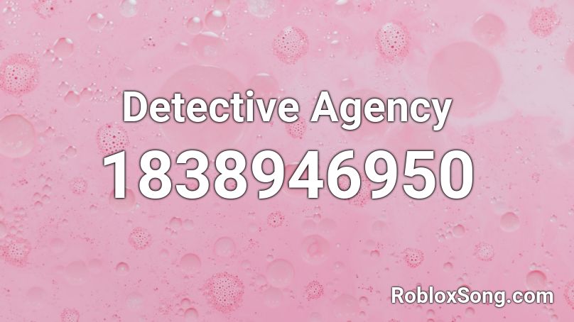 Detective Agency Roblox ID