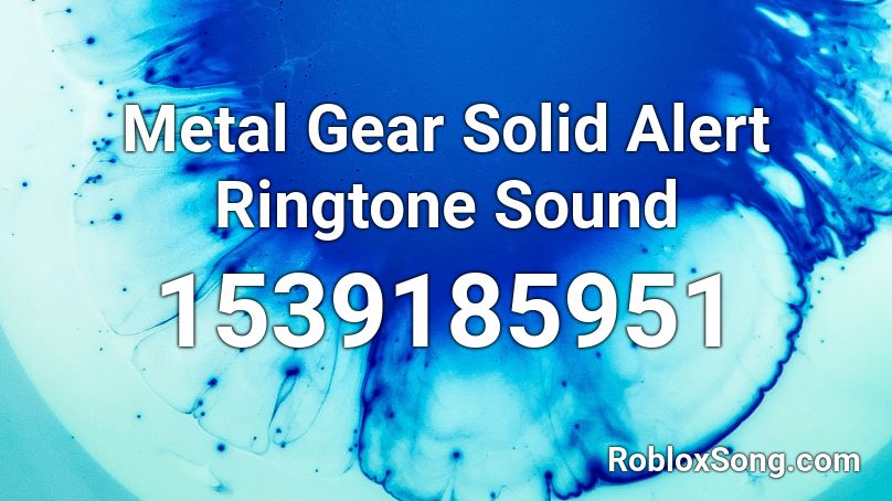 Metal Gear Solid Alert Ringtone Sound Roblox ID