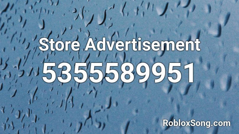 Store Advertisement Roblox ID