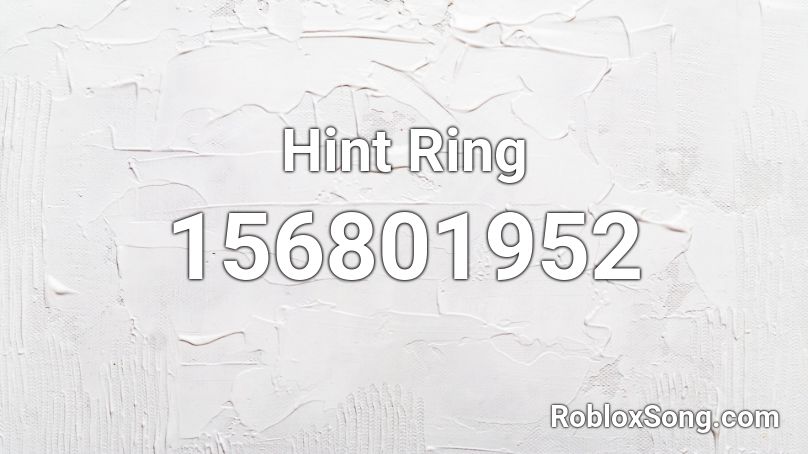 Hint Ring Roblox ID